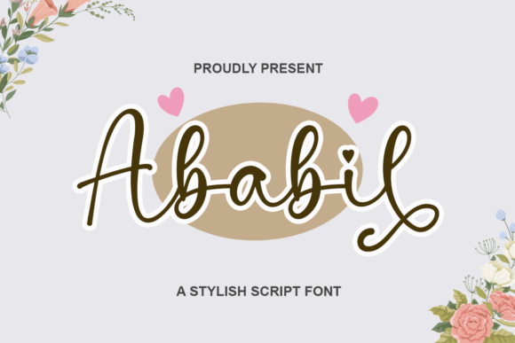 Ababil: A Script Handwritten Font for Editorial Design and Branding