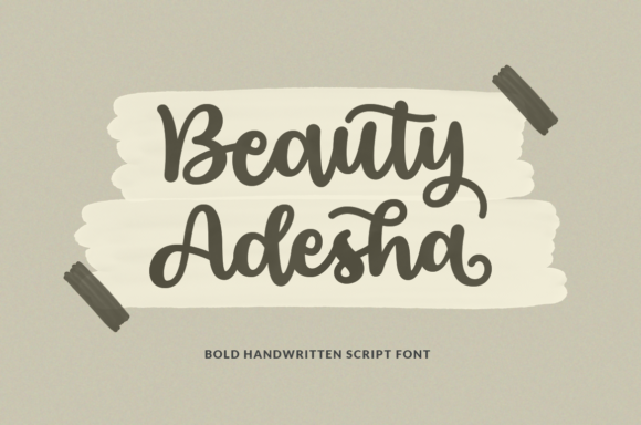 Beauty Adesha: A Script Handwritten Font for Creative Crafters