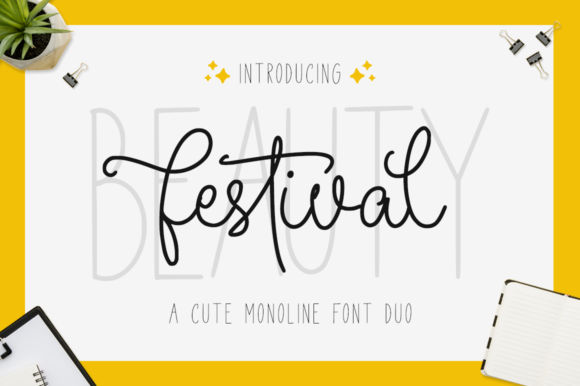 Beauty Festival: A Script Handwritten Font for Editorial Design and Branding