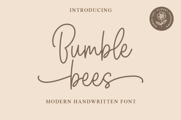 Bumble Bees: A Script Handwritten Font for Creative Branding