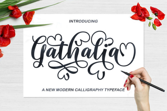 Gathalia: A Script Font for Elegant Editorial Design