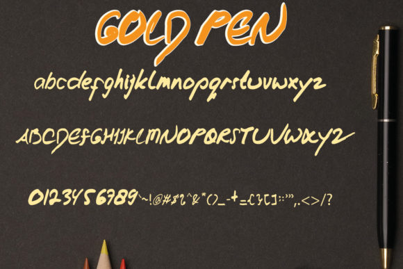 Gold Pen: A Script Handwritten Font for Editorial Design and Branding