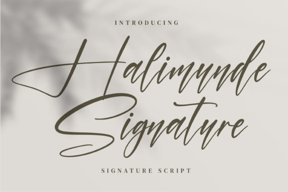 Halimunde Signature: A Script Handwritten Font for Modern Web Design