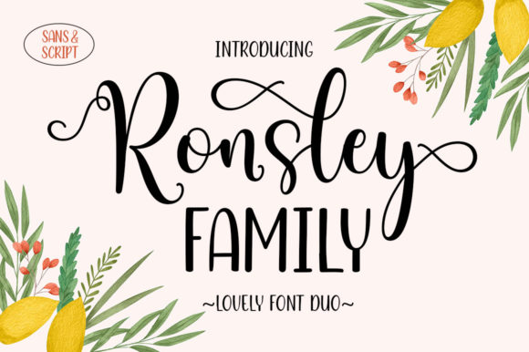 Ronsley Family Duo: A Script Handwritten Font for Modern Web Design