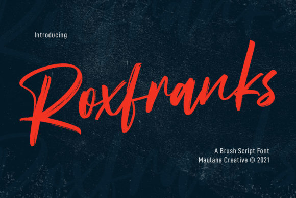 Roxfranks: A Script Handwritten Font for Branding and Design