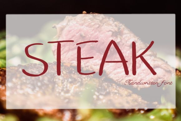 Steak: A Handwritten Font for Creative Web Design