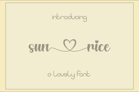 Sunrice: A Script Handwritten Font for Luxurious Branding and Campaign Design