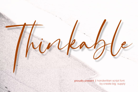 Thinkable: A Script Handwritten Font for Creative Crafters