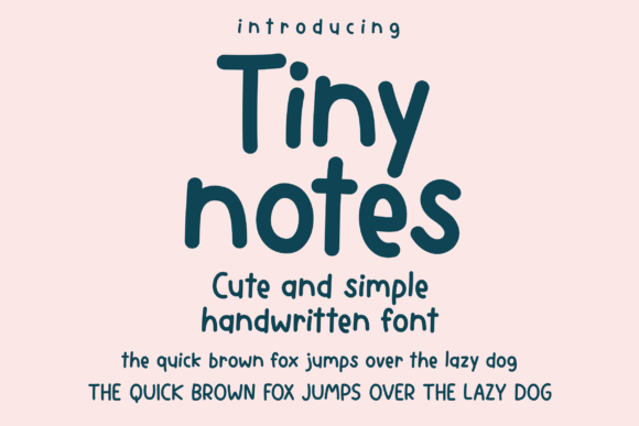 Tiny Notes: A Script Handwritten Font for Warm Editorial Design