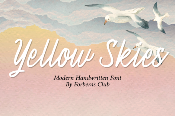 Yellow Skies: A Modern Handwritten Font for Editorial Design